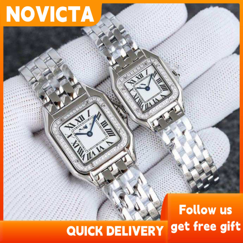 Classic Diamond Dial Quartz Watch Cheetah Watch Square Wrist Roman Retro