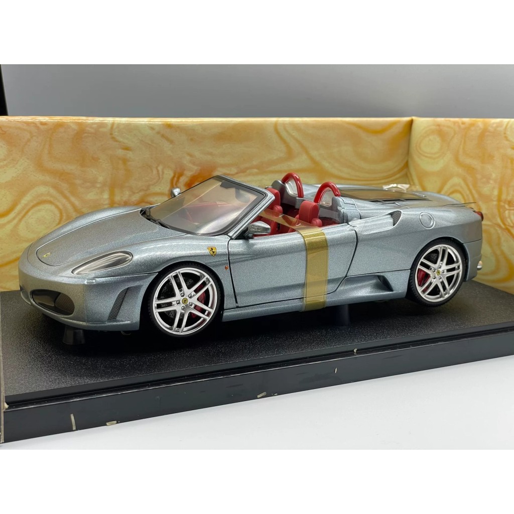 [พร้อมสต็อก] 1/18 Hot Wheels Ferrari F430 Spider Silver Blue Convertible Old Hot Wheels รุ่นทั่วไป ง