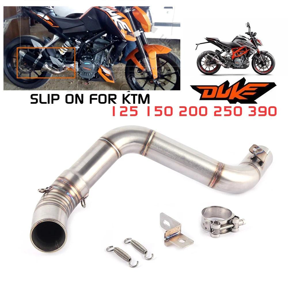 รถจักรยานยนต์ไอเสียเต็มระบบท่อกลางท่อไอเสียสําหรับ KTM DUKE125 DUKE200 DUKE390 DUKE250 2012-2017