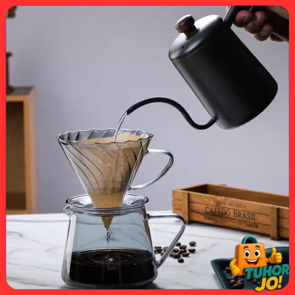 One Two Cups Coffee Server V60 Borosilicate 1-2 Cup 300ml - WJ9