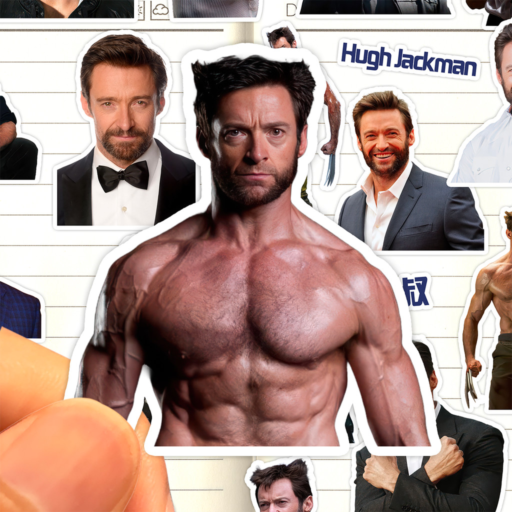 Hugh Jackman สติกเกอร์ HD กันน้ํา Australian ฟิล์มโทรทัศน์ Actor Hugh Jackman ลุงหมาป่าสติกเกอร์ภาพว
