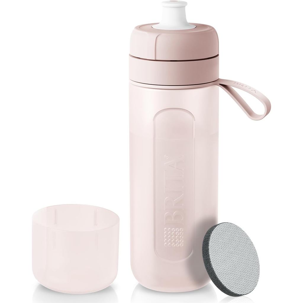 Brita Water Filter Bottle, Active Series, Mauve Rose, with 1 Cartridge.