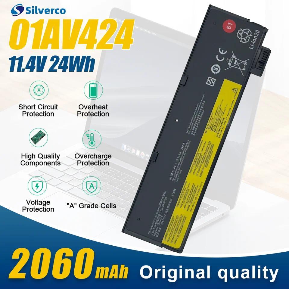 【QJ】01AV424 72WH แบตเตอรี่แล็ปท็อปสำหรับเลอโนโว ThinkPad T470 T480 T570 T580 P51S P52S 01AV423 01AV4