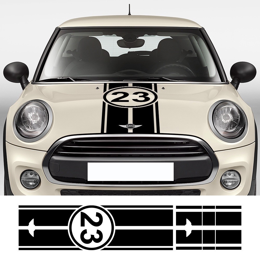 รถเครื่องยนต์Trunkด้านหลัง 23 หมายเลขDecalsสติกเกอร์สําหรับMini Cooper One d Clubman F54 F55 F56 F60