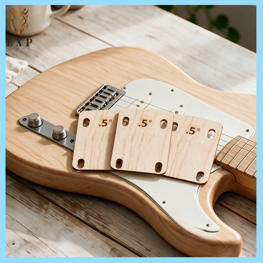[explosion1.th] 3 ชิ้น Hard Maple Bolt- กีตาร์คอ Shims 0.25 0.5 1 องศาชุดมุมคอเรียว