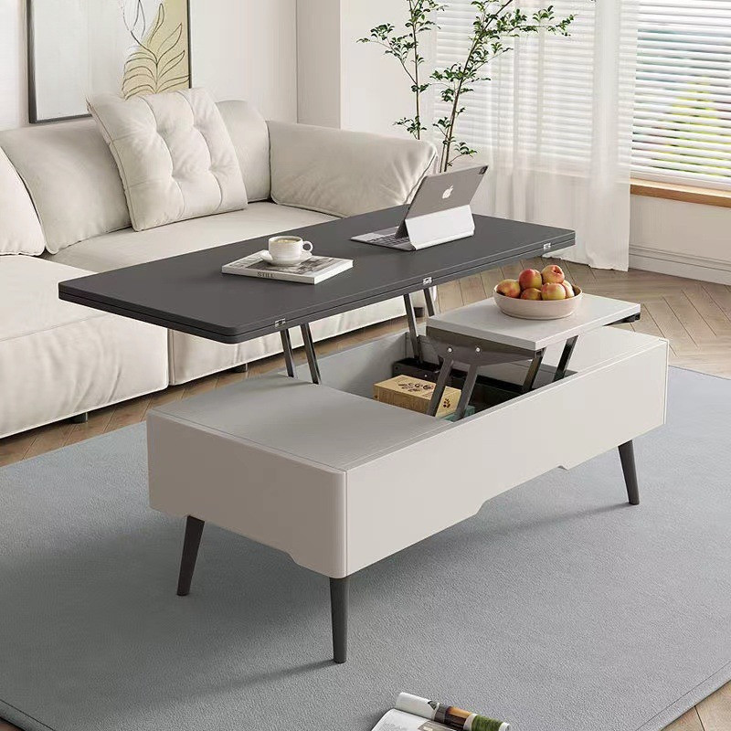 Coffee Table Indoor Multi-functional With 4 Stools Lifting Folding Table Tea Table Dual Use