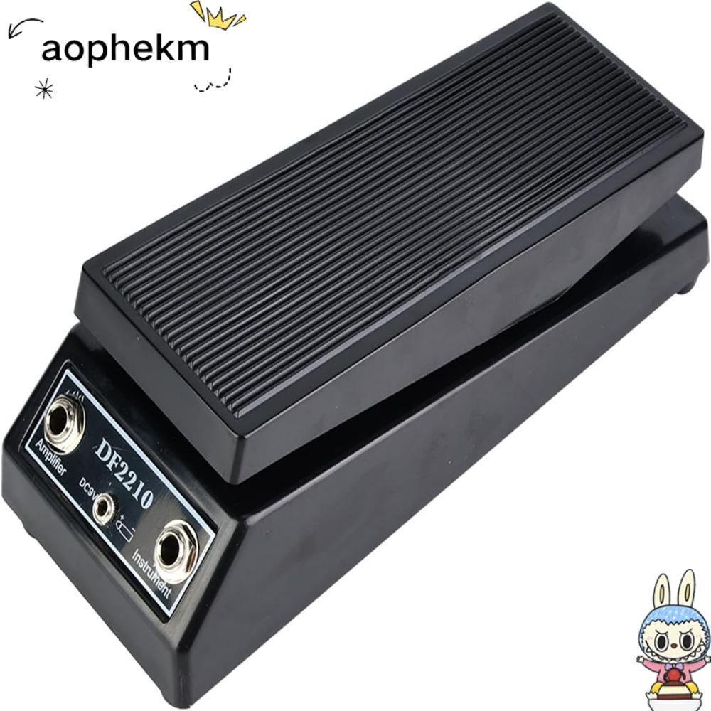 AOPHEKM กีตาร์ Wah Pedal, PP + โลหะสเตอริโอ Wah Effect Pedal, คลาสสิก Multi Wah สีดําเท้าควบคุม Mult