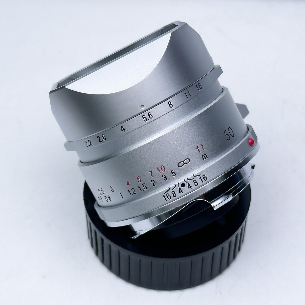 French COLOR-SKOPAR 50mm F2.2 โลหะฮูดภายนอก