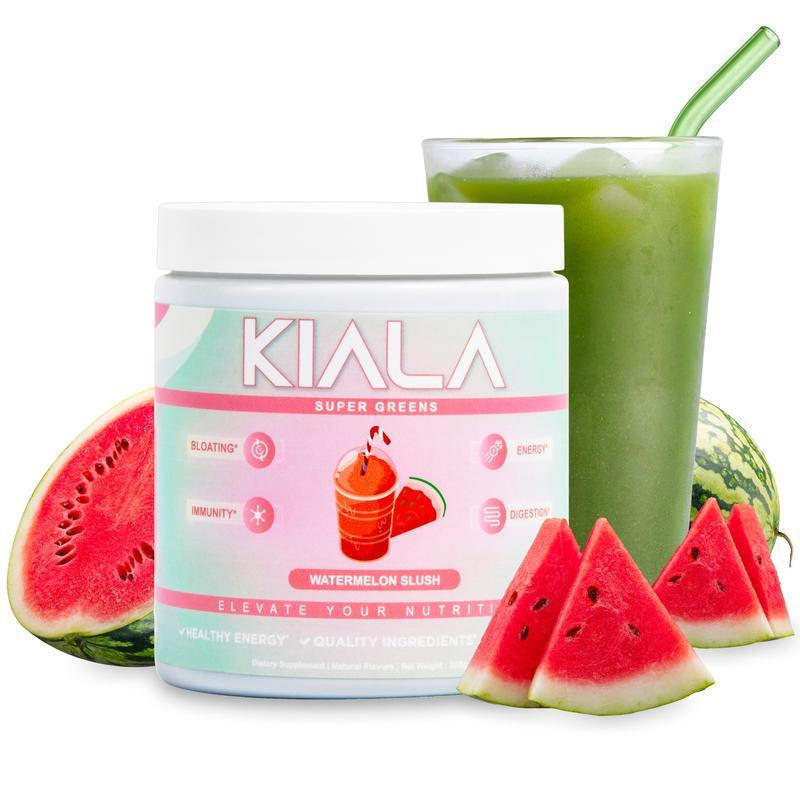 Kiala Nutrition Super Greens ผงอินทรีย์ Spirulina & Chlorella สําหรับ Digestive Gut สุขภาพ Immunity 