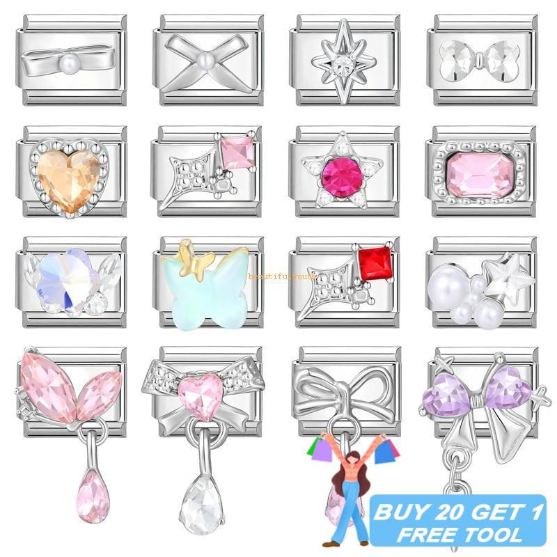 สร้อยข้อมือสแตนเลสสำหรับผู้หญิง DIY กับลูกปัดหินซิทรอนและดาวหัวใจ เพิ่มความสวยงามให้แก่คุณ