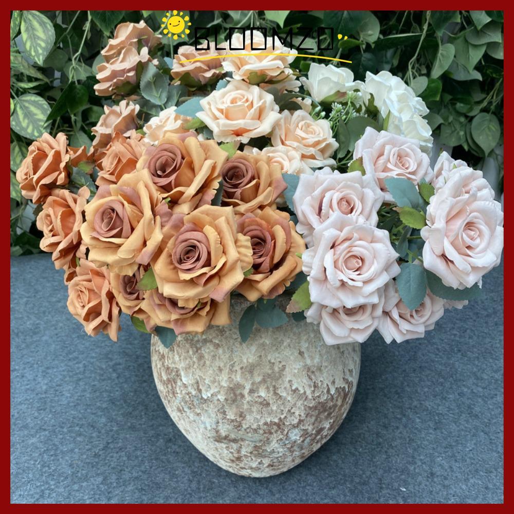 in stockBLOOMZO Camellia Rose Gifts Party 9 Heads Holding Bouquets