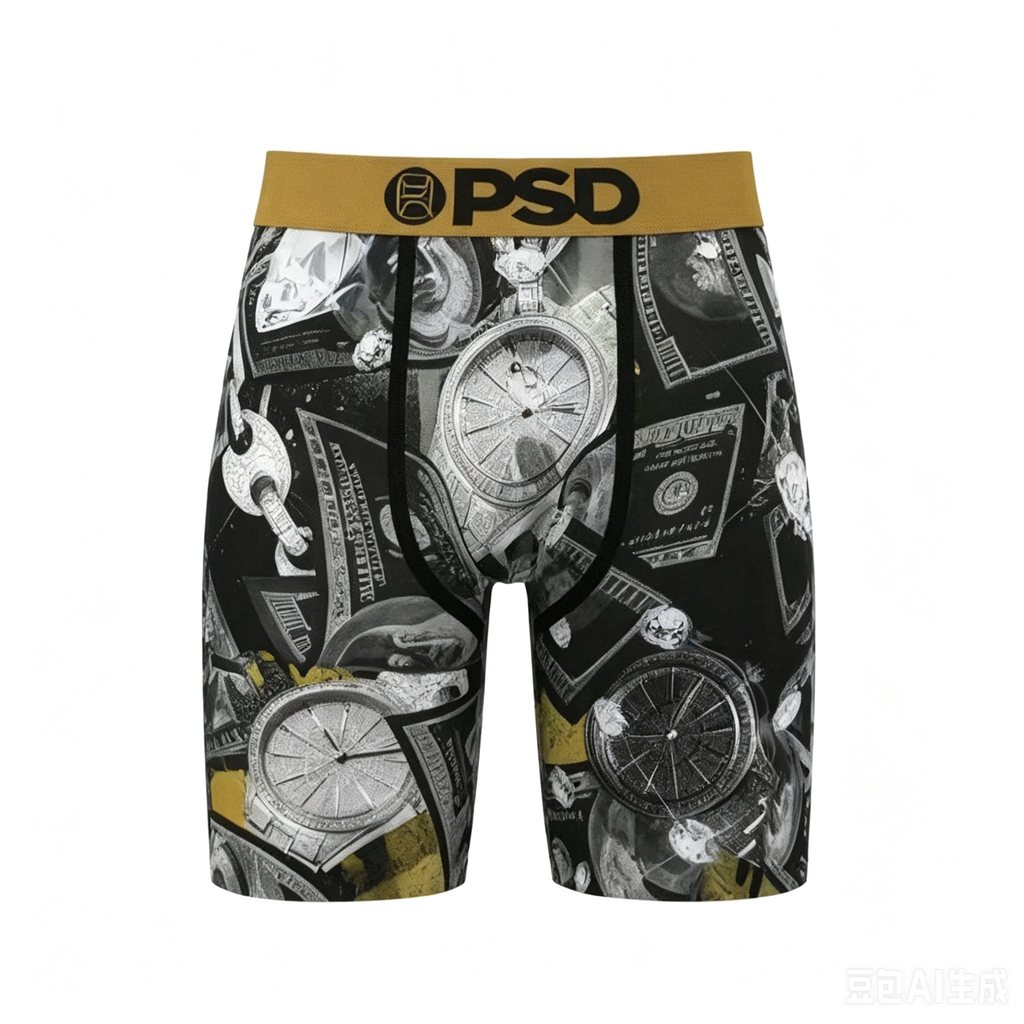2026 Street Wear-Resistant ยี่ห้อ PSD ผู้ชายขยายกางเกงนักมวย Dollar พิมพ์ฟิตเนสกีฬา Anti-Wear ขา Bre