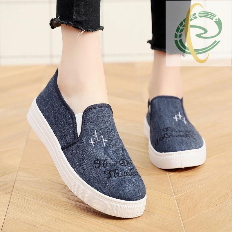 At9 Korean In-vogue Woman Running Shoes Canvas Flat Shoes