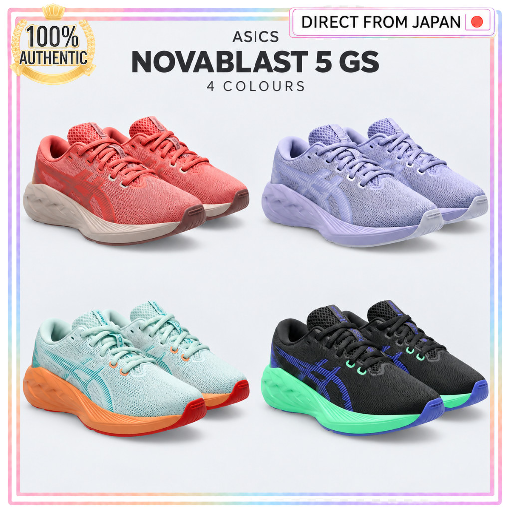 ASICS NOVABLAST 5 GS Kids Running Shoes 2E Cushion 4 Colours