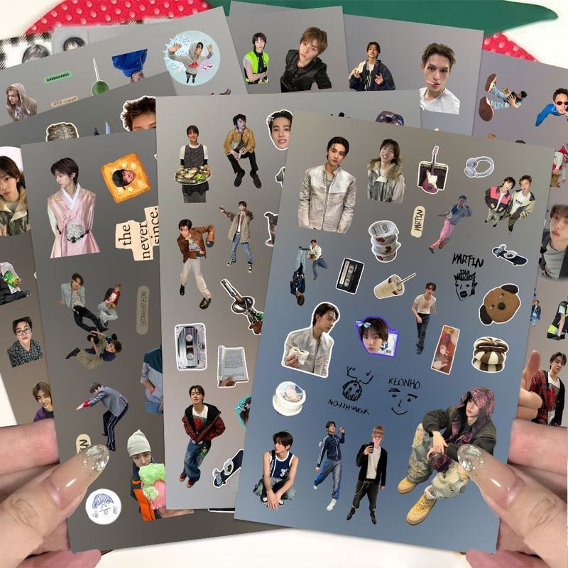 รักความนิยม Idol Cortis Collage Cut Film Stickers Korea Oppakin Master Training An Ganhao Martin Mer
