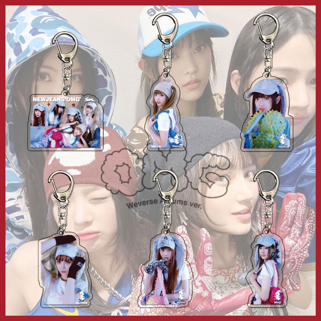 NewJ Whale Jeans อัลบั้มใหม่ OMG Merchandise พวงกุญแจ HANNI Ginger Harmony HAERIN เครื่องประดับอะคริ