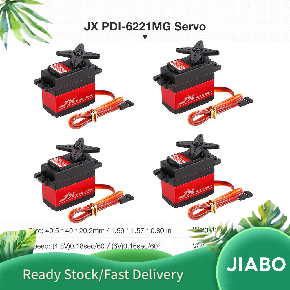 Jiabo Jiabo 4pcs JX PDI-6221MG เกียร์โลหะเกียร์ดิจิตอล Servo แรงบิด 20 กก.Aluminums สำหรับ 1:10 1:8 