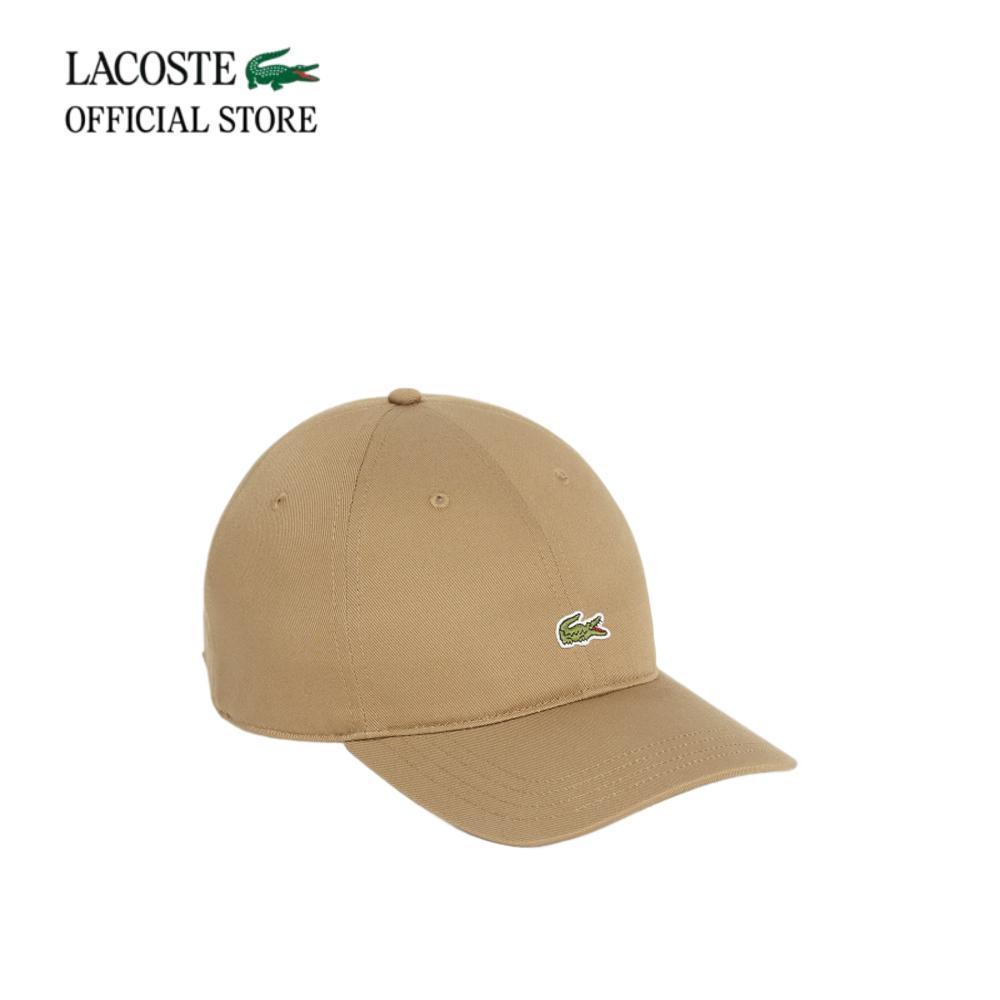 LACOSTE หมวกผู้ใหญ่ COTTON TWILL CAP รุ่น RK7390 - BROWN
