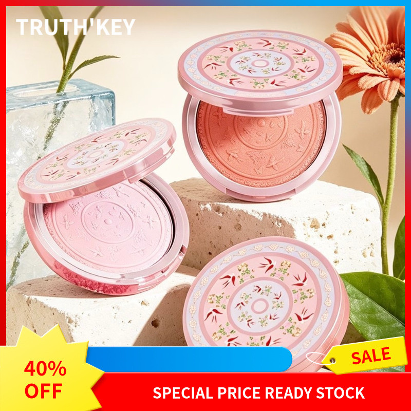 💞สินค้าแท้ พร้อมส่ง💞TRUTHKEY Blush Qiu Si Ji บลัชออนเฉดสีไล่ระดับ เพิ่มความสดใส บลัชออนสีแดง