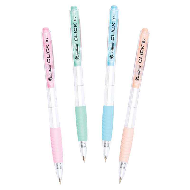 QUANTUM ปากกาลูกลื่น 0.7 มม. รุ่น 527 Click สีน้ำเงิน (แพ็ค 50 ด้าม)