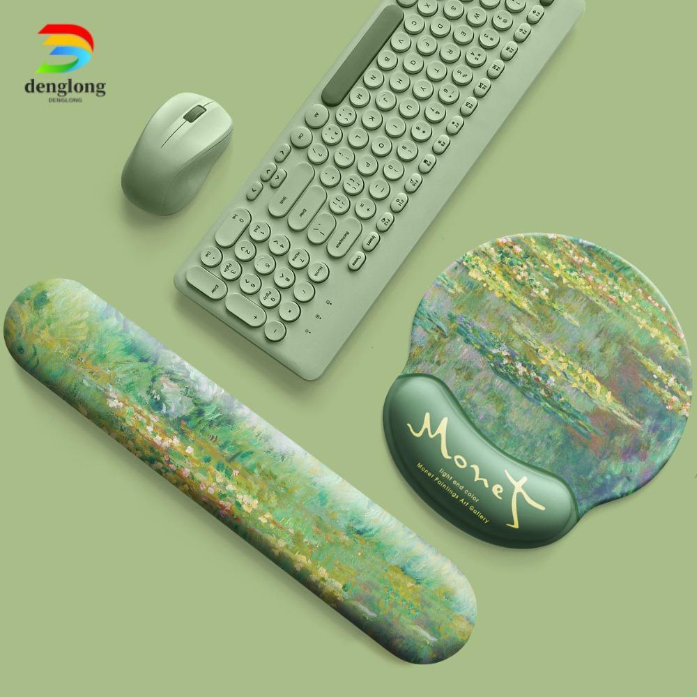 DENGLONG Wrist Rest Pad, สบายหน่วยความจําโฟมข้อศอก Rest Mat, แฟชั่นลื่นพร้อมนวด Texture เมาส์ข้อมือ Office Gaming Worker ป้องกันข้อมือ