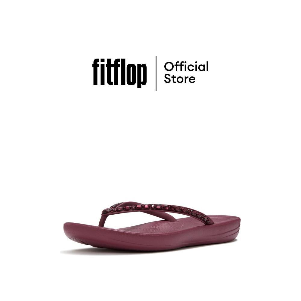 FITFLOP iQUSHION MULTI-CRYSTAL F/F รองเท้าแตะผู้หญิง รุ่น JC8-E19 สี RED