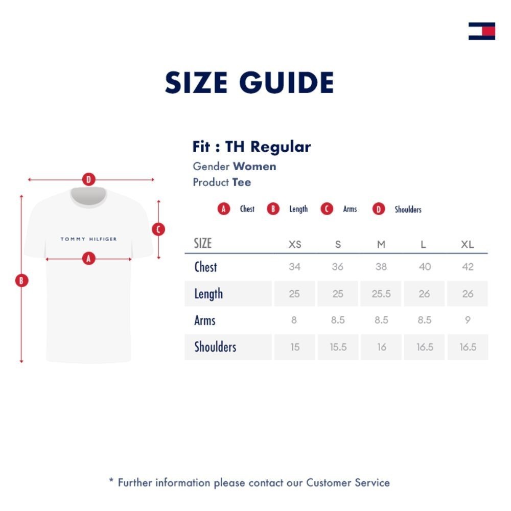 Tommy Hilfiger เสื้อยืด ผู้หญิง รุ่น XW0XW02107 YCD - สีขาว — صورة 4