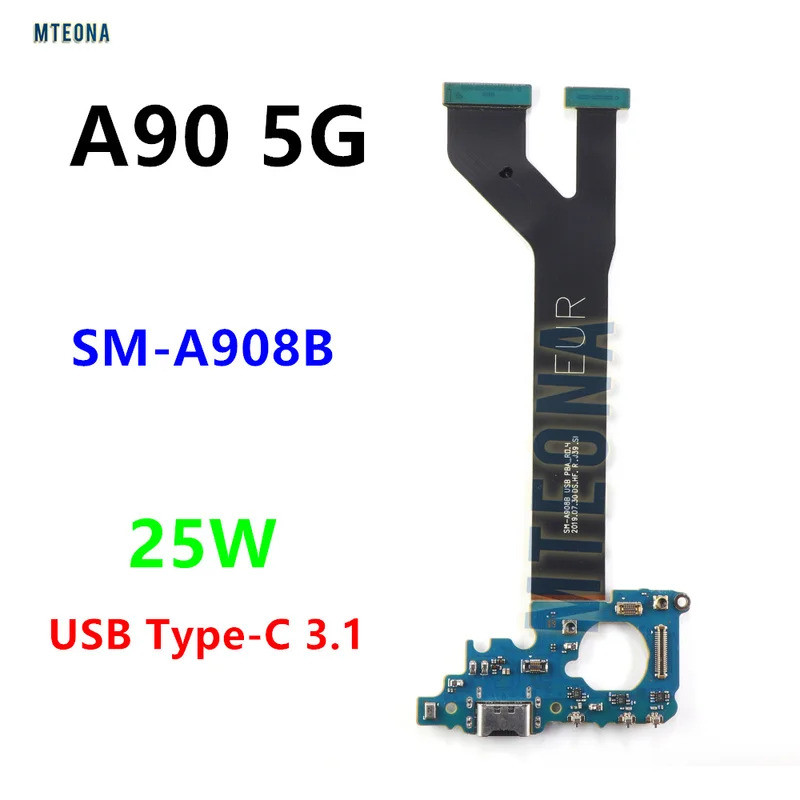 25W Type-C ชาร์จพอร์ตสําหรับ Samsung Galaxy A90 5G SM-A908B A908 USB ชาร์จบอร์ด PCB Dock Connector F