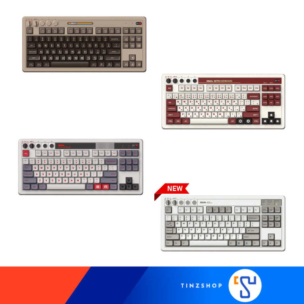 8Bitdo Retro Mechanical Keyboard 85HA Bluetooth USB-C Gaming Keyboard คีย์บอร์ด เกมมิ่ง 85HA01 ,85HA