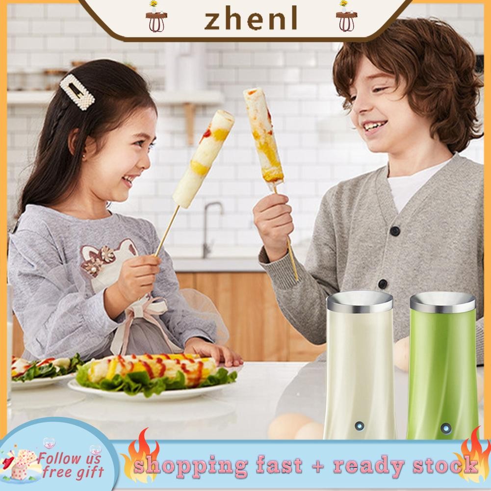 Zhenl Zhenl-th Automatic Eggs Roll Machine เครื่องทำลำไส้ไฟฟ้าที่บ้าน Diy Mini หม้อหุงไส้กรอกอาหารเช