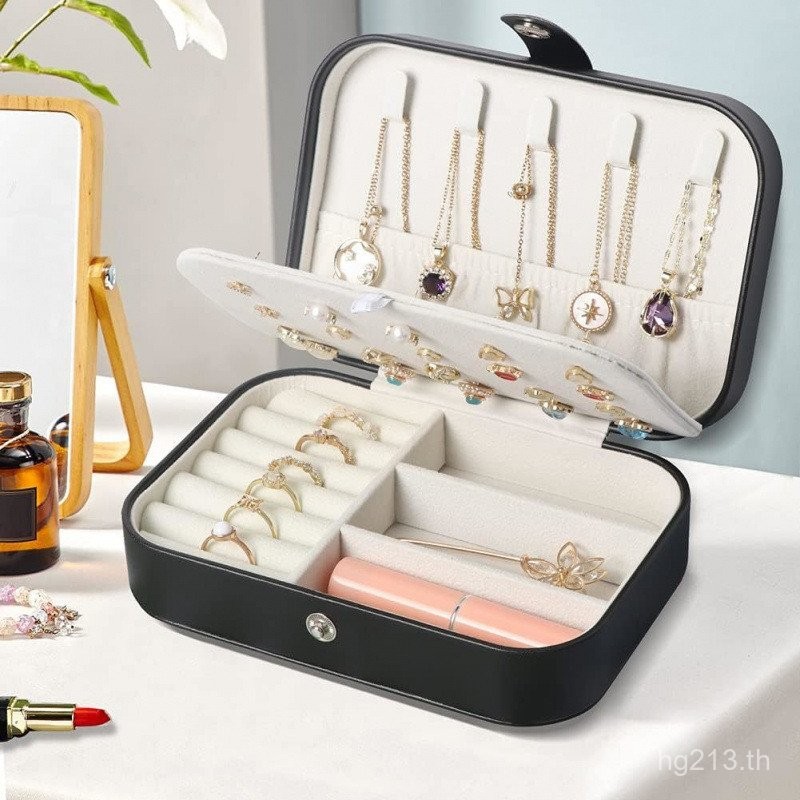 หนังส่วนลด High-End กล่องเครื่องประดับแบบพกพากล่องเก็บโปรโมชั่นแหวนสร้อยคอวันหยุดของขวัญ Travel ต่าง