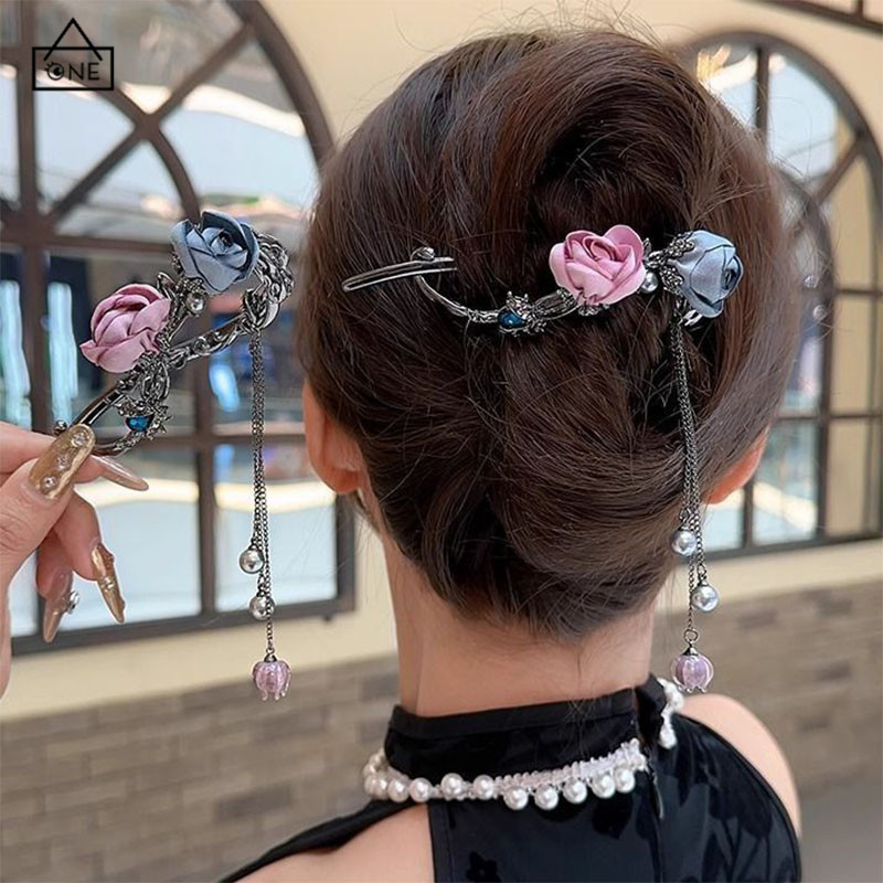 COD❤️กิ๊บติดผมแบบบิดเกลียว 3 มิติ ดีไซน์กุหลาบสไตล์เรโทรสุดหรู ดีไซน์สร้างสรรค์เฉพาะตัว-a.one