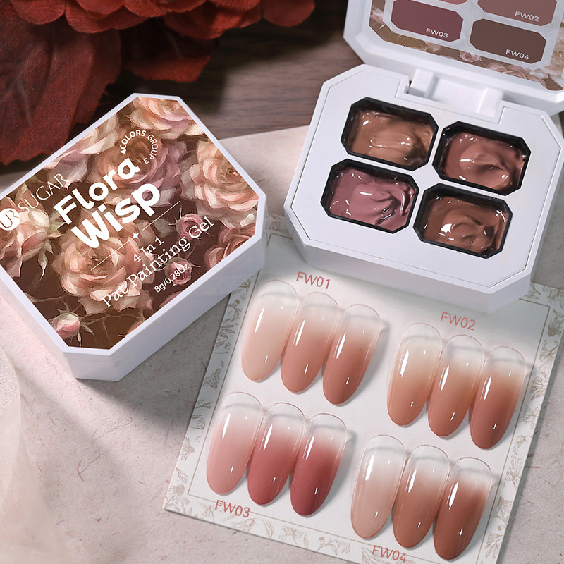 UR SUGAR คอนซีลเลอร์ Patting Painting Gel Polish Blooming Transfer Design UV LED Soak Off Gel วานิชไ