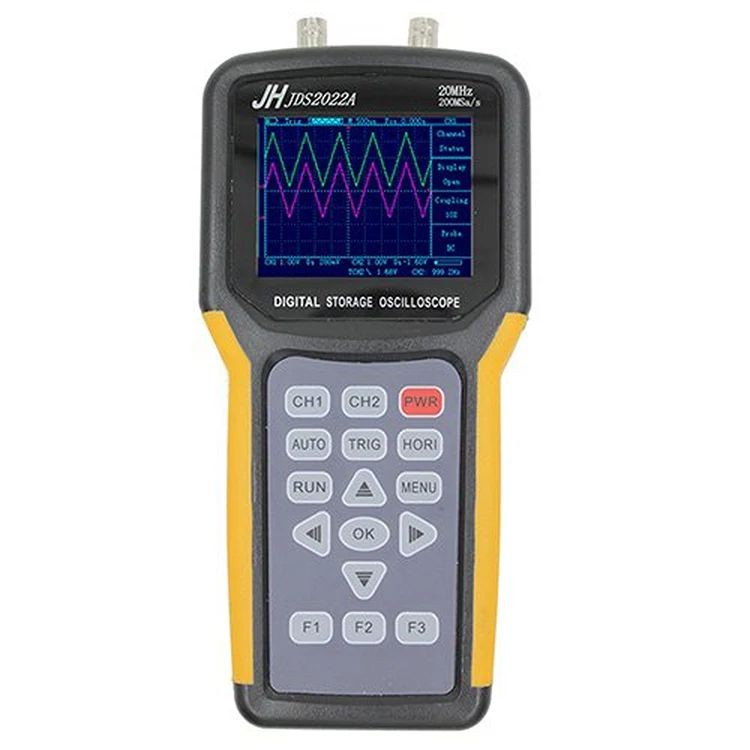 Hot Handheld Digital Storage 2 ช่อง Virtual Oscilloscope JDS2022A แบบพกพา Oscilloscope 20mhz 2 ช่อง 