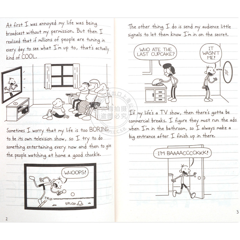 พร้อมส่ง Little Boy DIARY 11 เล่ม 11 English Original DIARY OF WIMPY KIDS: DOUBLE DOWN 11 Cool Baby 