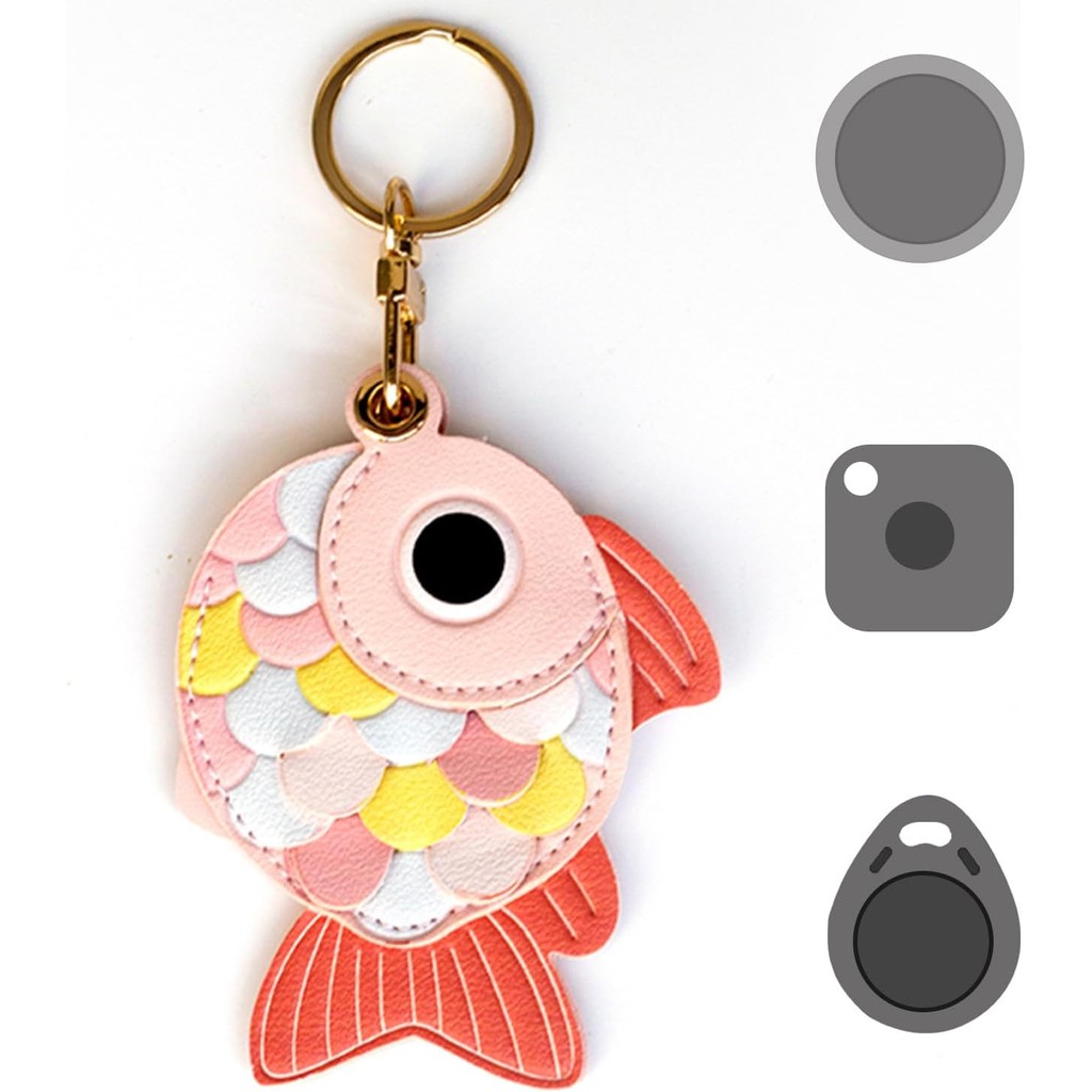 Universal Smart Tag Holder, Fit สําหรับ Tile Mate, AirTag, eufy SmartTrack Link, Key Fob, หนังน่ารัก