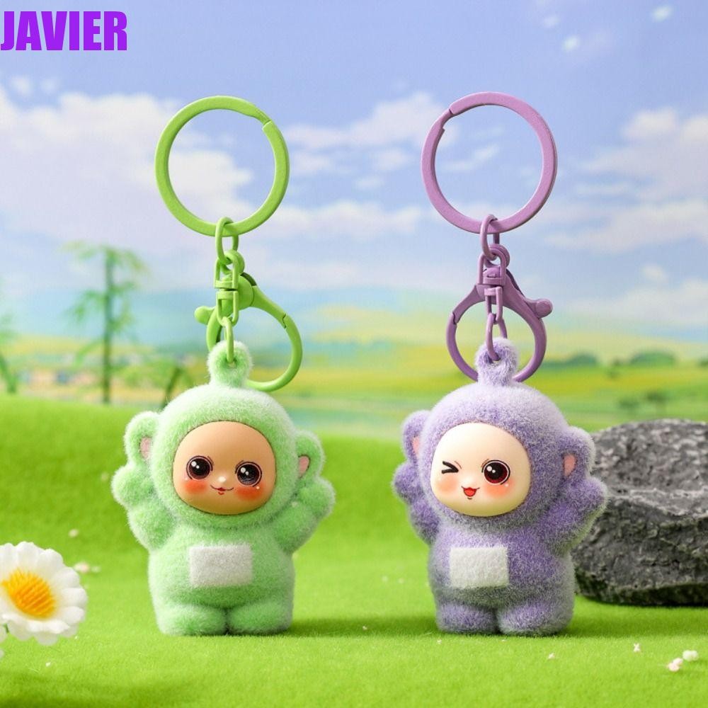 JAVIER จี้เทเลทับบี้, Winnie The Pooh Four Color Baby Series พวงกุญแจเทเลทับบี้, กระเป๋านักเรียนจี้ Chikawa น่ารักอินเทรนด์พวงกุญแจของขวัญ