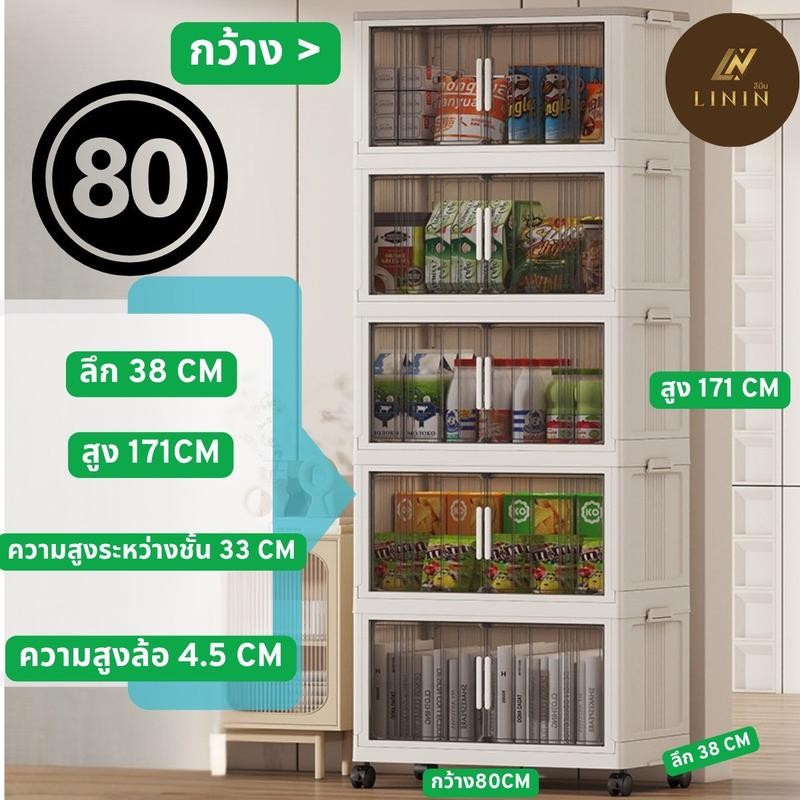ลดกระหน่ำ**ชั้นเอนกประสงค์ 5 ชั้น รหัส RD8005 (80*38*171) ชั้นเก็บเสื้อผ้า ชั้นเก็บของพลาสติก  ชั้นแ