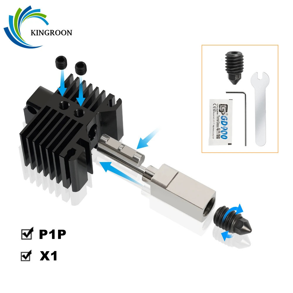 สําหรับชุด Hotend อัพเกรด Lab X1/P 1P 500 ℃ พิมพ์ 3d สําหรับ Bambulap X1-Carbon Combo-Onderdelen