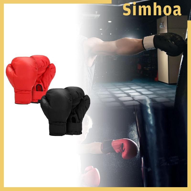 [SIMHOA] นวมชกมวย 2 คู่ หนังPU ระบายอากาศดี สำหรับการฝึกซ้อมและแข่งขัน เหมาะสำหรับทั้งผู้ใหญ่และเด็ก