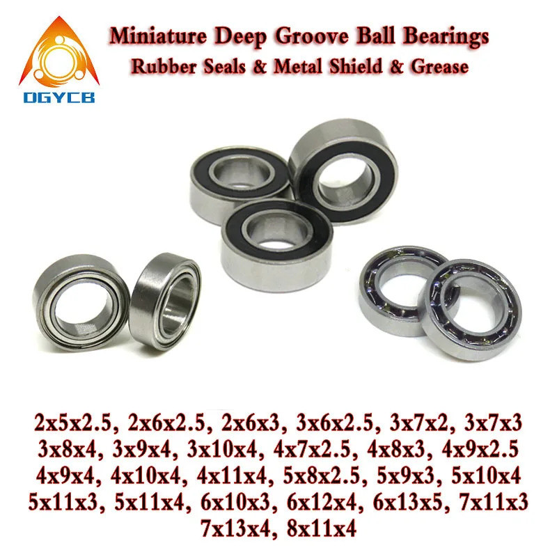 10pcs MR74ZZ แบริ่ง 4x7x2.5 มม.Deep Groove Ball แบริ่ง 4*7*2.5 มม. MR74Z L740ZZ 674ZZ WML4007ZZ MR74