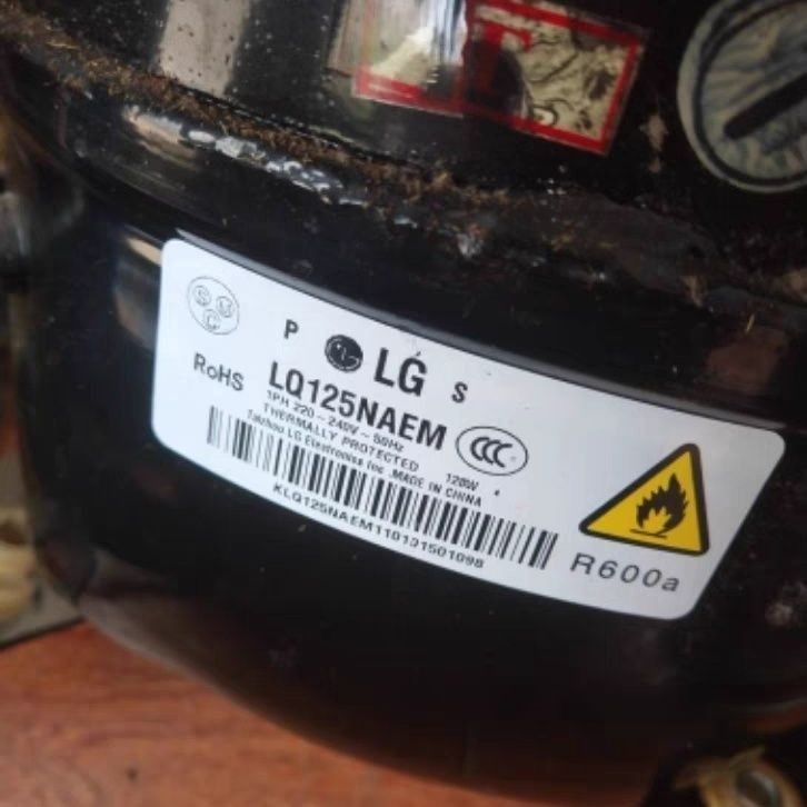 คอมเพรสเซอร์ตู้เย็น LG รุ่น LQ125NAEM คอมเพรสเซอร์ช่องแช่แข็ง R600a