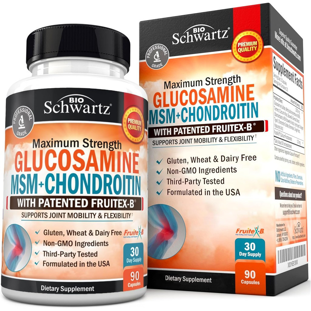 Glucosamine Chondroitin MSM Joint Support อาหารเสริม - FSA HSA ได้รับการอนุมัติ - คอลลาเจนเปปไทด์ ขม