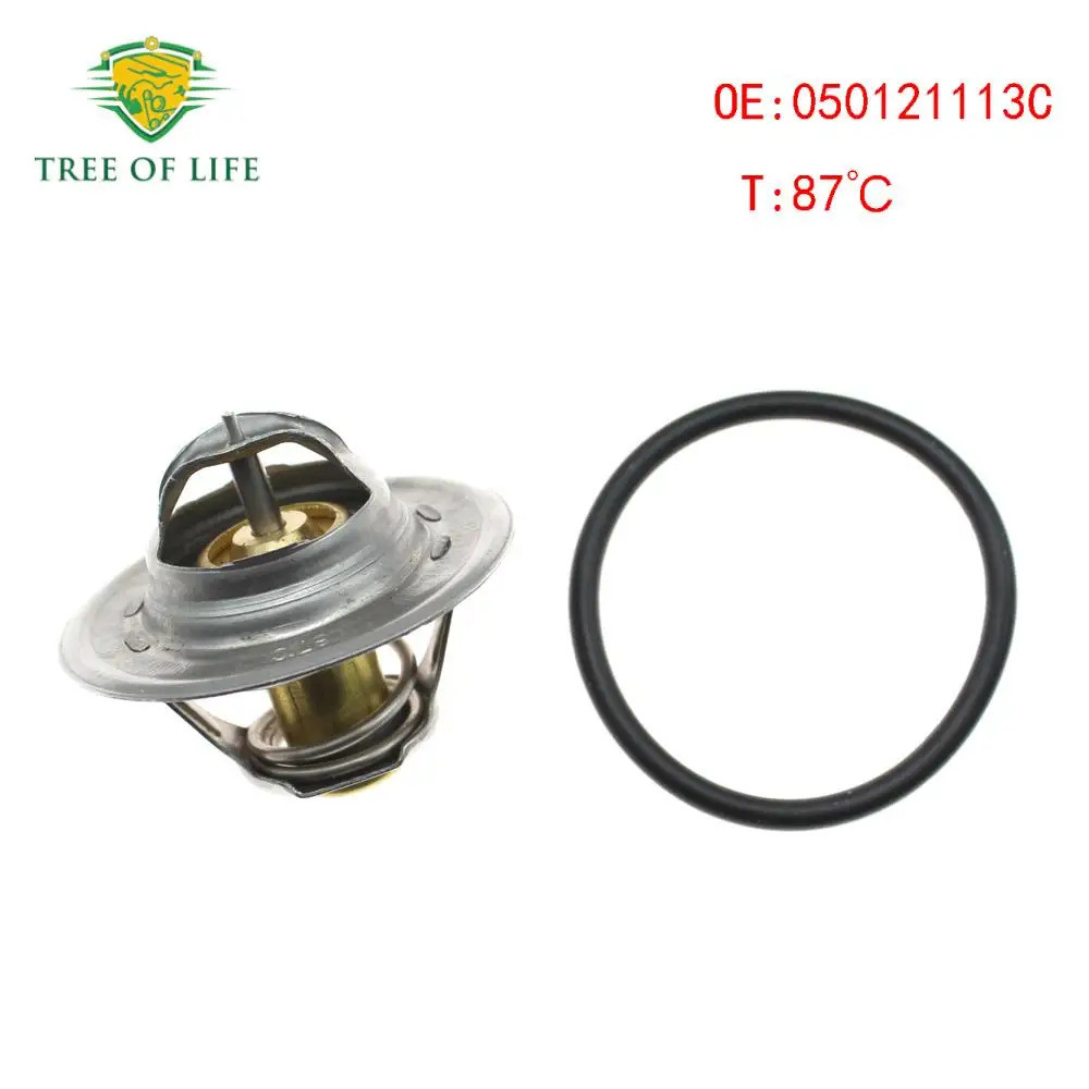 87c เครื่องยนต์ Coolant Thermostat สําหรับ VW Jetta Golf MK4 MK5 MK6 Coupe Beetle Passat B5 B6 Polo 