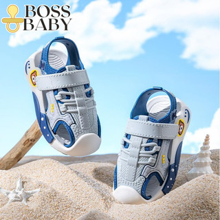 BOSSBABY Bear Sandals For Kids Boys And Girls Peep Toe Magic Tape Non-Slip for Beach Outdoor Sandals