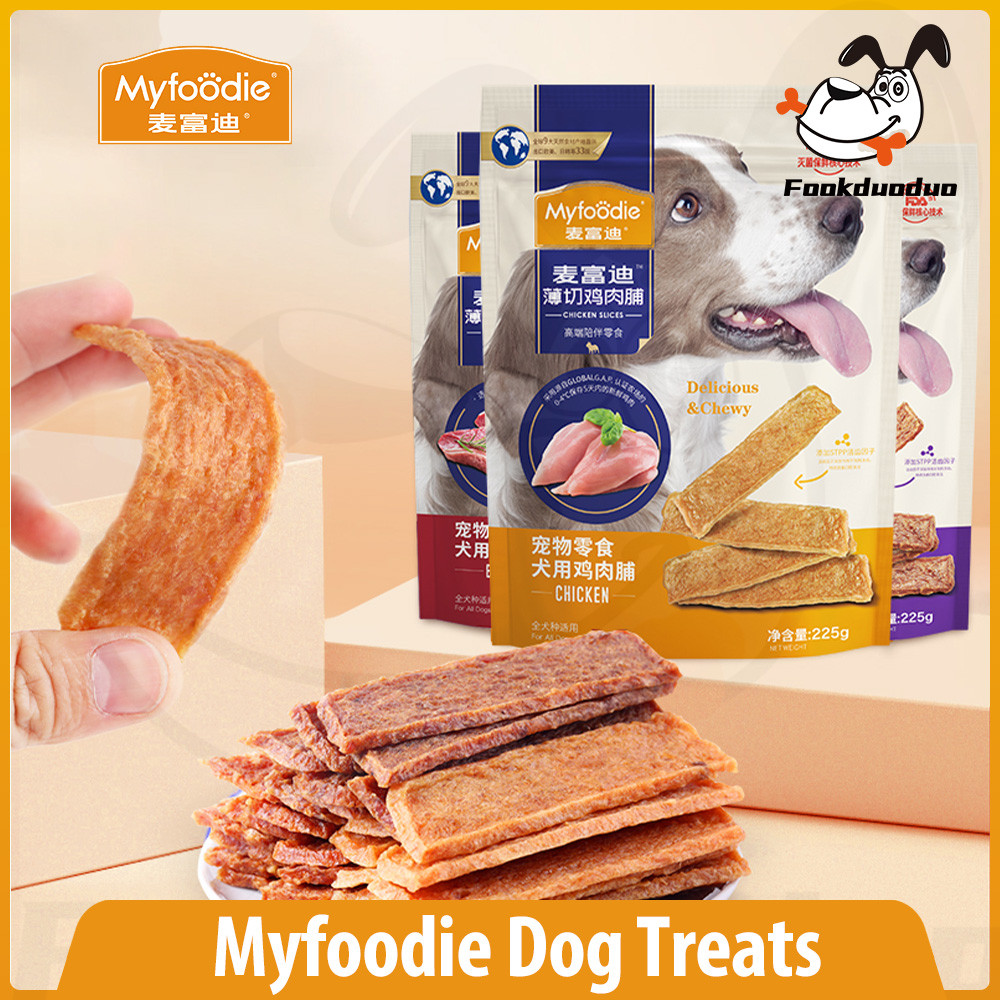 Myfoodie Dog Snacks Beef & Duck Jerky 225g Dog Dental Chew ทําความสะอาดฟันของขบเคี้ยวง่ายต่อการขุดคว