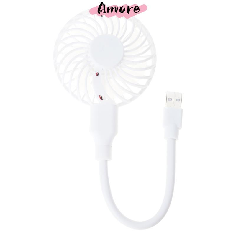 Amore พัดลม USB คอแบบยืดหยุ่นพร้อมสวิตช์ควบคุมปรับมุมสําหรับโต๊ะคอมพิวเตอร์ห้องพักหอพัก Camping Trip