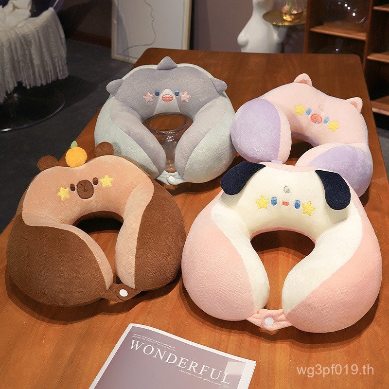 หมอนโคกคู่ ฮากิมิ การ์ตูนสนับสนุนประเภทน่ารักน่ารักสิ่งประดิษฐ์เดินทางเครื่องบินคอหมอนรูปตัวยูหมอน 2