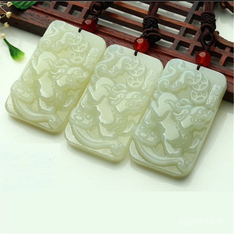 สร้อยคอมีจี้แบบPixiu และHetian Jade สำหรับทั้งชายและหญิง 1ESN