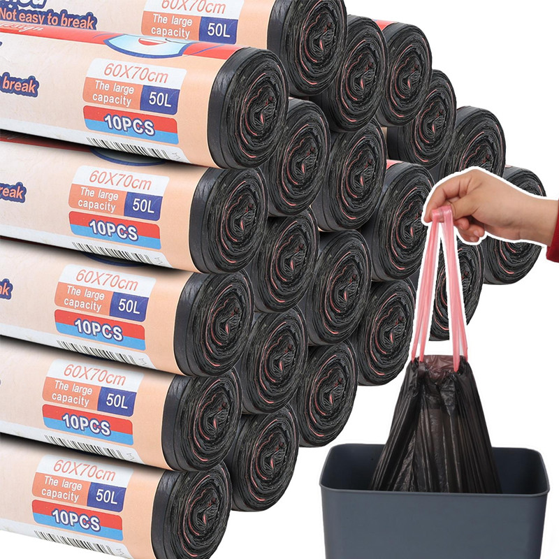 ถุงขยะในครัวหลายชั้น ถุงขยะแบบหูรูด / ถังขยะในห้องน้ํา ซับ
